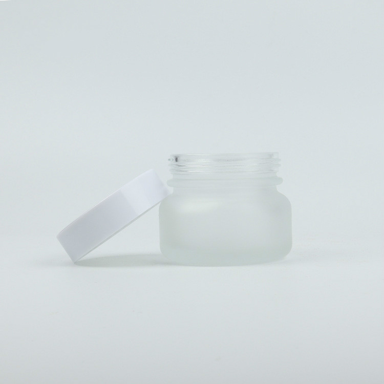wholesale custom color luxury cosmetic containers packaging manufacturer 50g glass cream jar