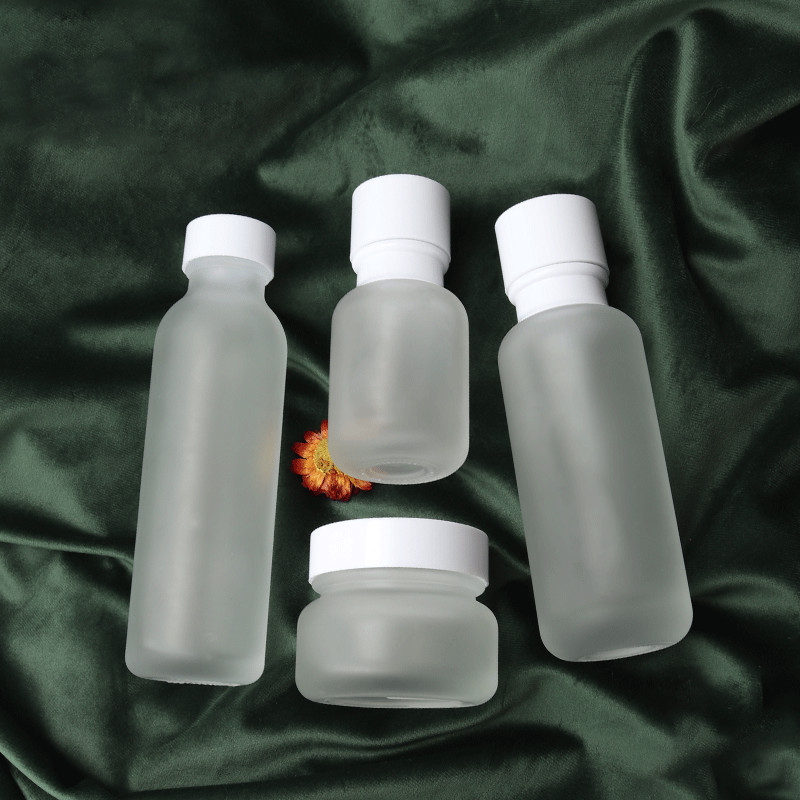 wholesale custom color luxury cosmetic containers packaging manufacturer 50g glass cream jar