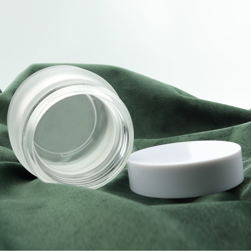 wholesale custom color luxury cosmetic containers packaging manufacturer 50g glass cream jar
