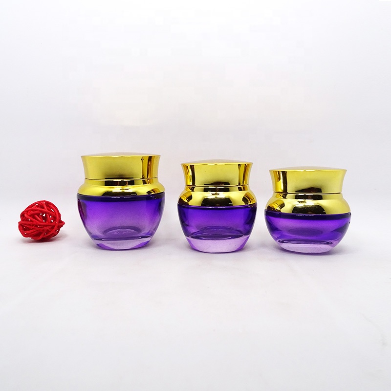 wholesale custom empty 30ml 50ml facial cream serum glass jars cosmetic packaging containers