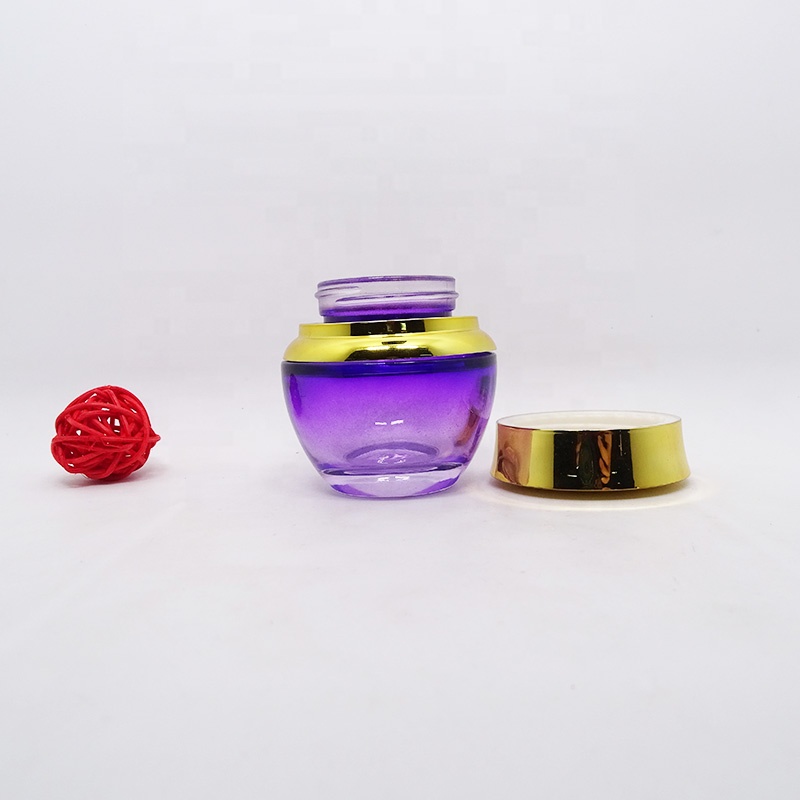 wholesale custom empty 30ml 50ml facial cream serum glass jars cosmetic packaging containers