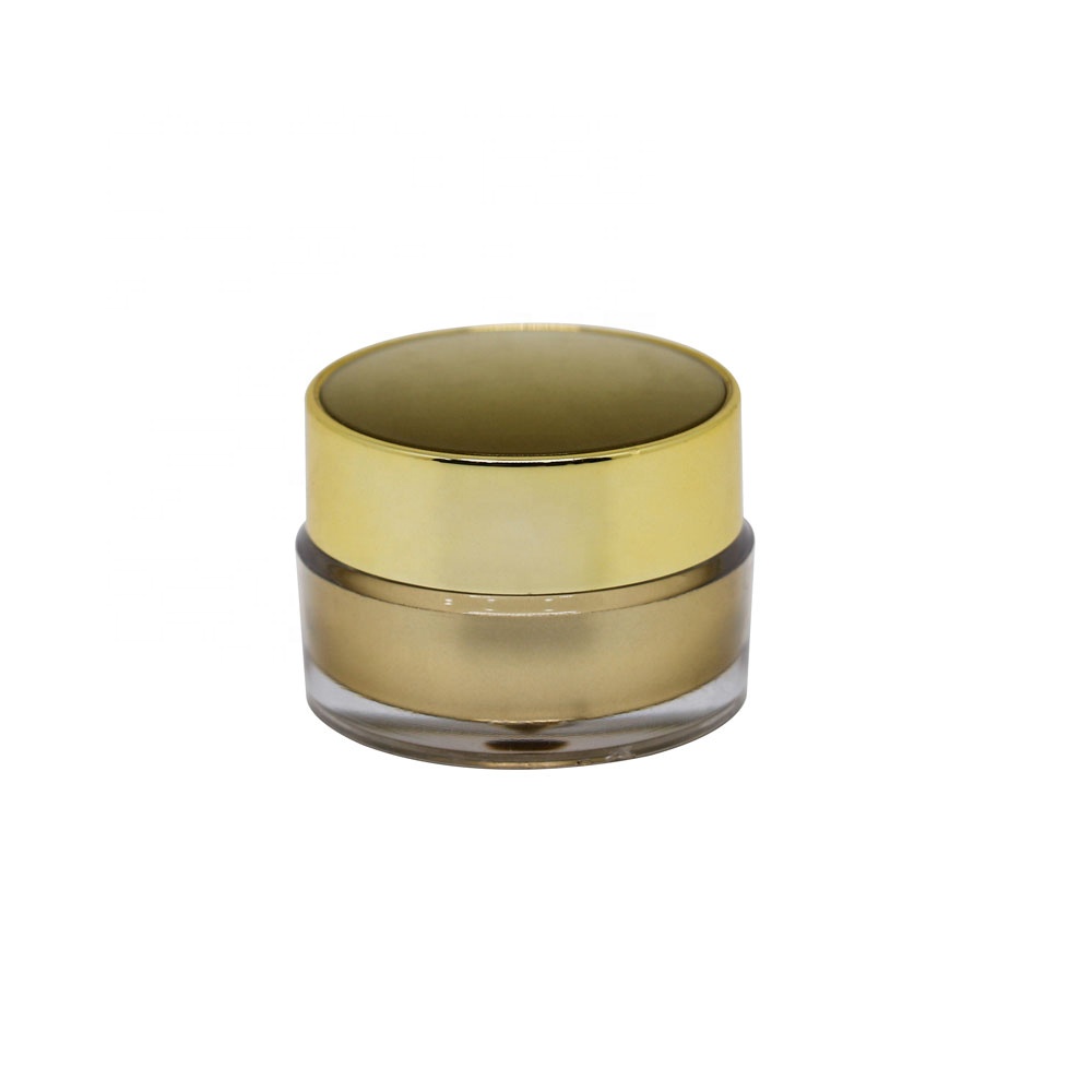 wholesale custom mini 5g 10g 15g pp gold Empty acrylic round cosmetic jar for eye lip night face cream lotion 5ml 10ml jars