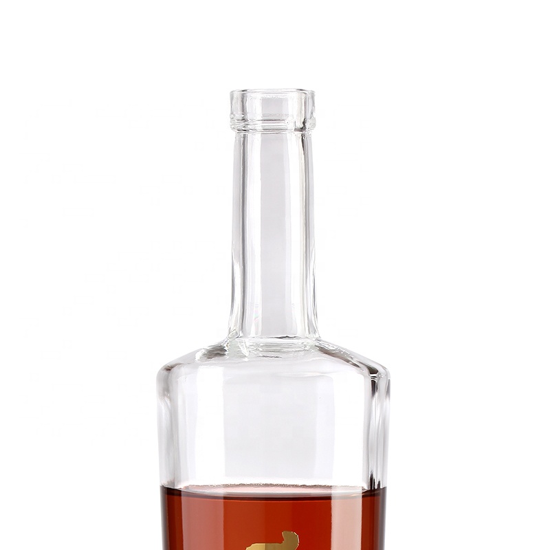 wholesale custom wine glass bottle 500ml 700ml 750ml 1000ml whiskey liquor square vodka glass bottle
