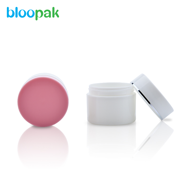 wholesale customized 50g pp cosmetic cream jar packaging pink cosmetics plastic jar