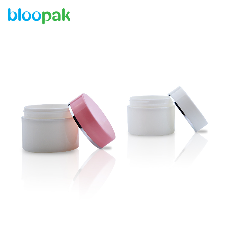 wholesale customized 50g pp cosmetic cream jar packaging pink cosmetics plastic jar