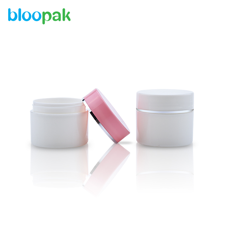 wholesale customized 50g pp cosmetic cream jar packaging pink cosmetics plastic jar