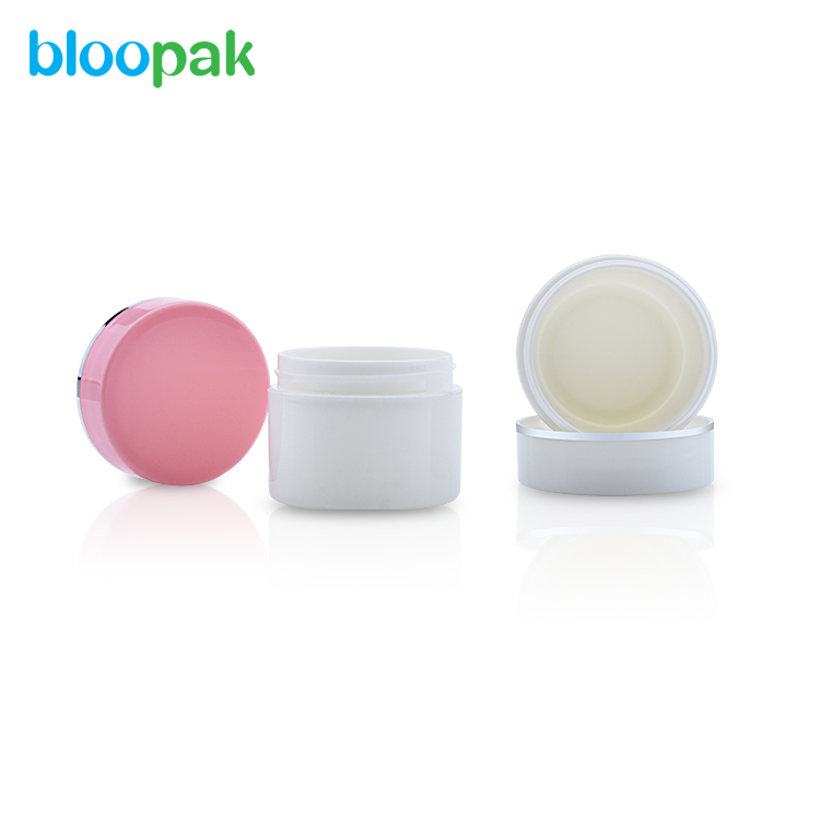 wholesale customized 50g pp cosmetic cream jar packaging pink cosmetics plastic jar