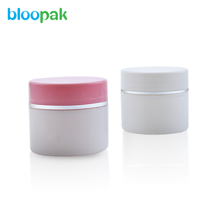 wholesale customized 50g pp cosmetic cream jar packaging pink cosmetics plastic jar