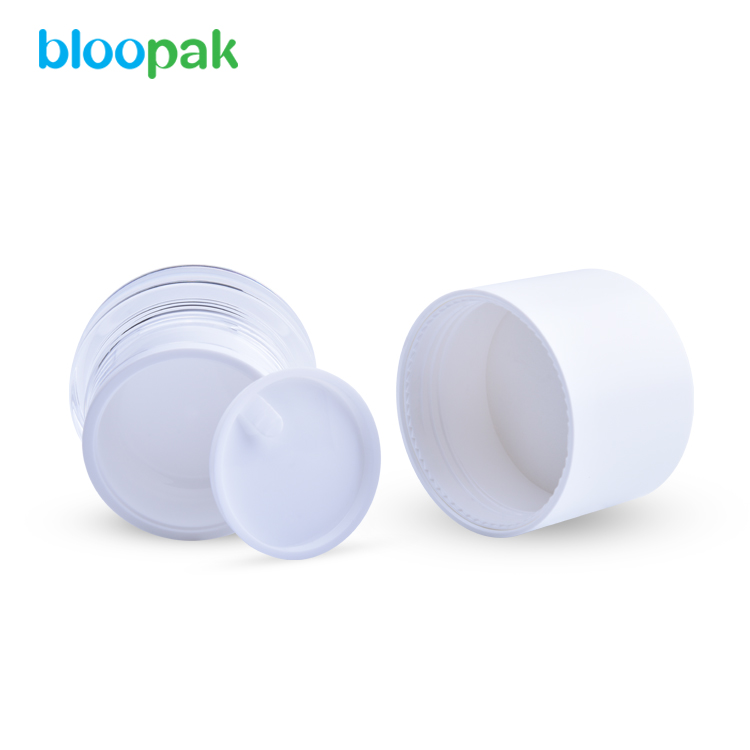 wholesale customized colors ABS lid with acrylic cosmetic cream jar 15ml 30ml 50ml jar