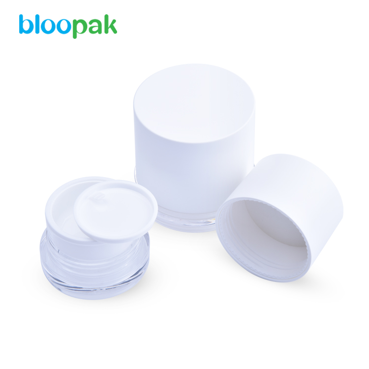 wholesale customized colors ABS lid with acrylic cosmetic cream jar 15ml 30ml 50ml jar