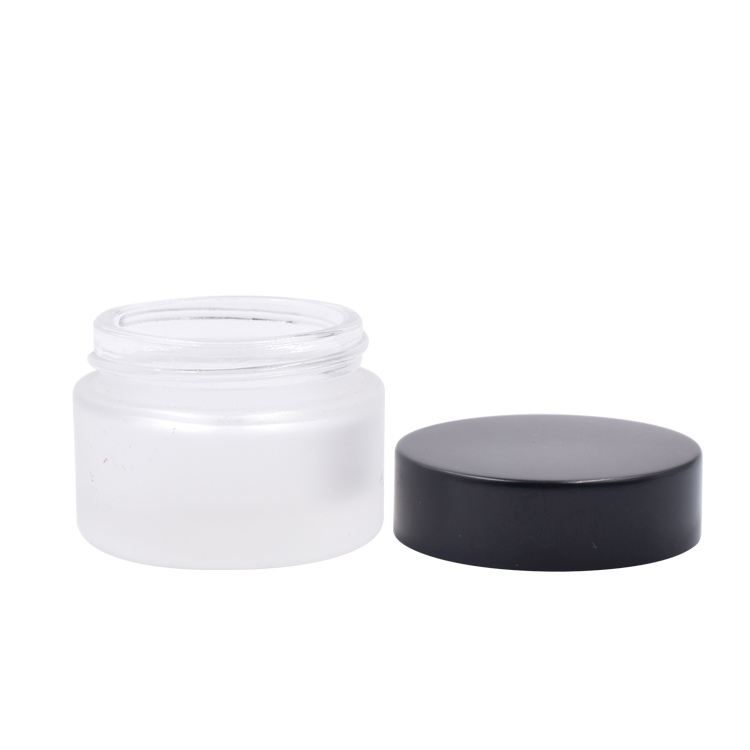wholesale customized frosted glass container skincare eye cream lotion glass jar