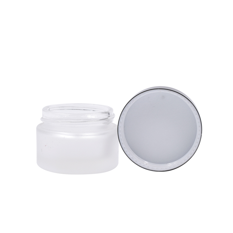 wholesale customized frosted glass container skincare eye cream lotion glass jar