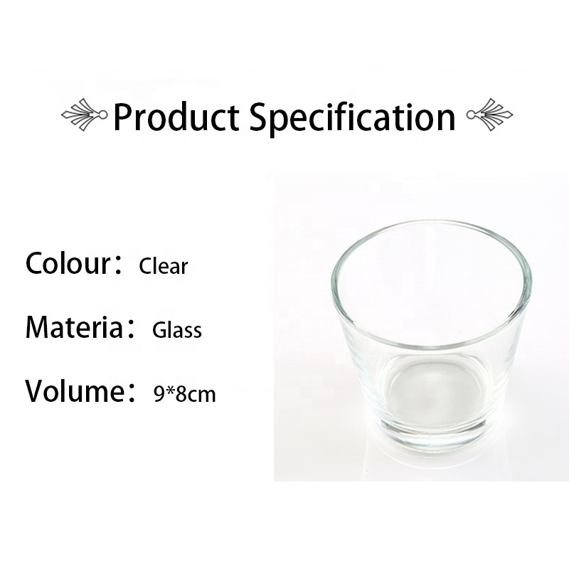 wholesale customized glass candle jar clear candle jar glass clear candle glass jar