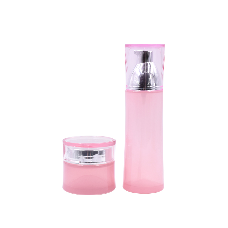 wholesale customized pink glass container skincare eye cream lotion glass jar