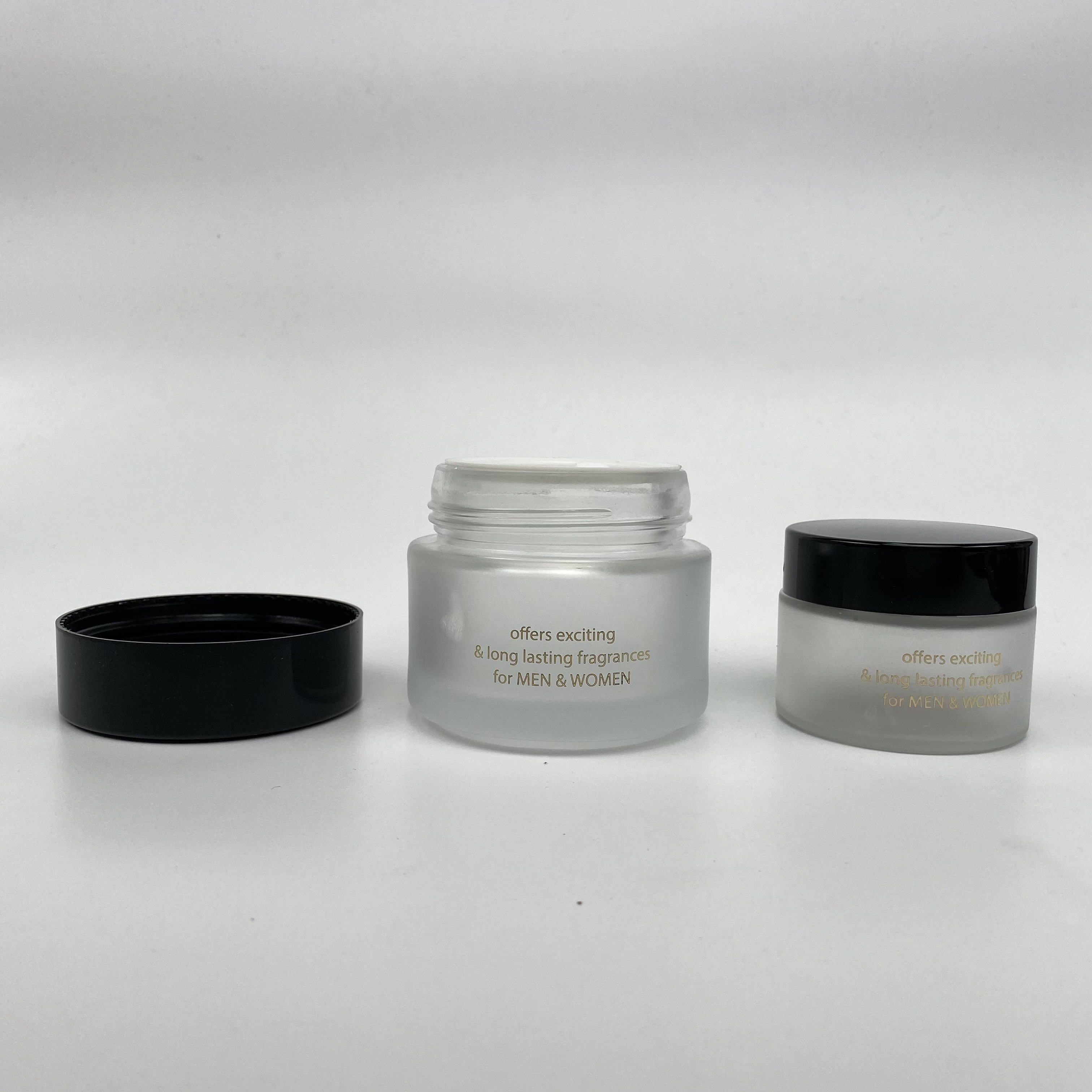 wholesale cute small mini 50g 67g glass cosmetic cream jar in bulk