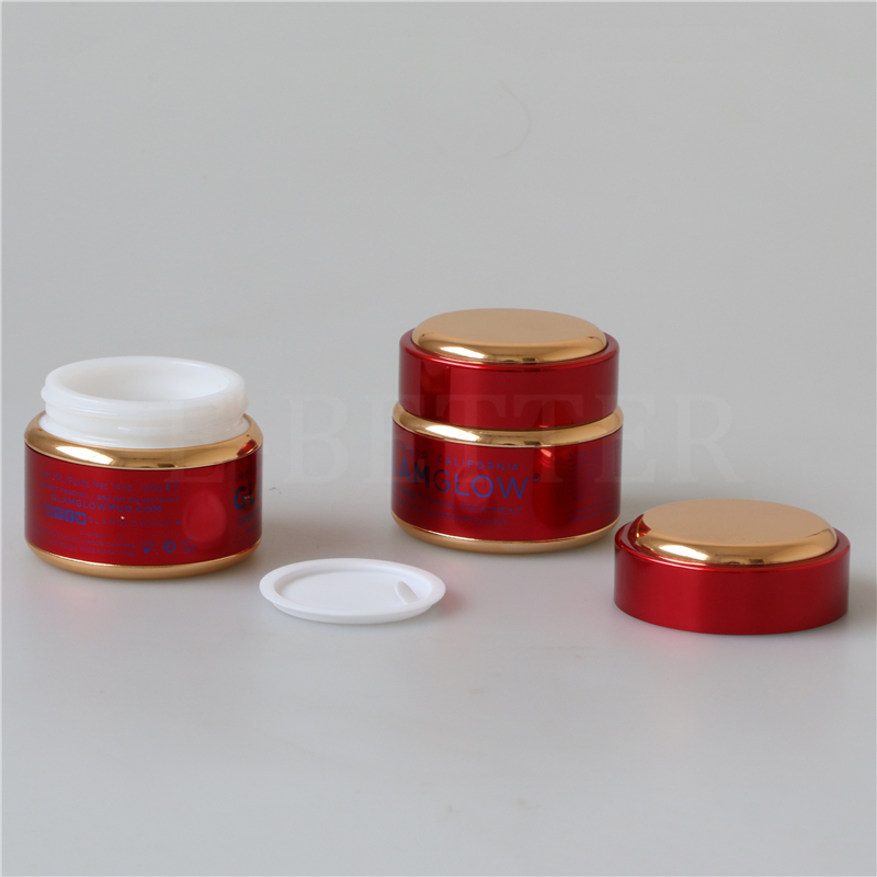 wholesale delicate metal aluminum glass cream jar 20g