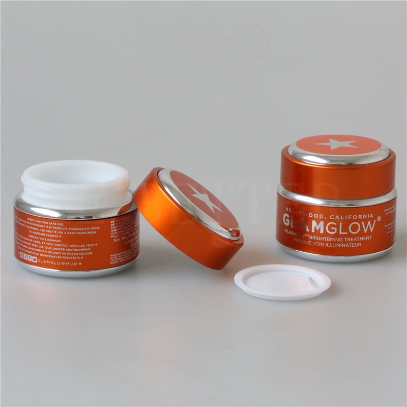wholesale delicate metal aluminum glass cream jar 20g