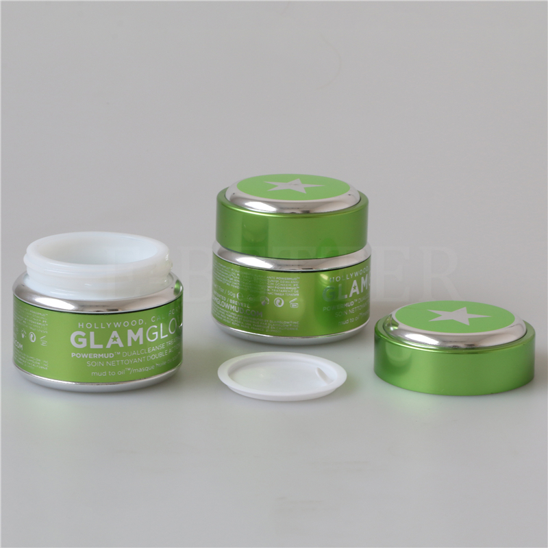 wholesale delicate metal aluminum glass cream jar 20g