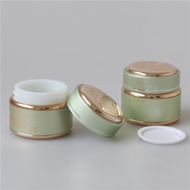 wholesale delicate metal aluminum glass cream jar 20g