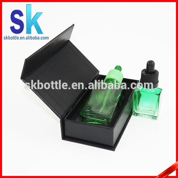 wholesale e liquid clear essential oil bottle with dropper square paper box for 30ml glass dropper bottles mass stock