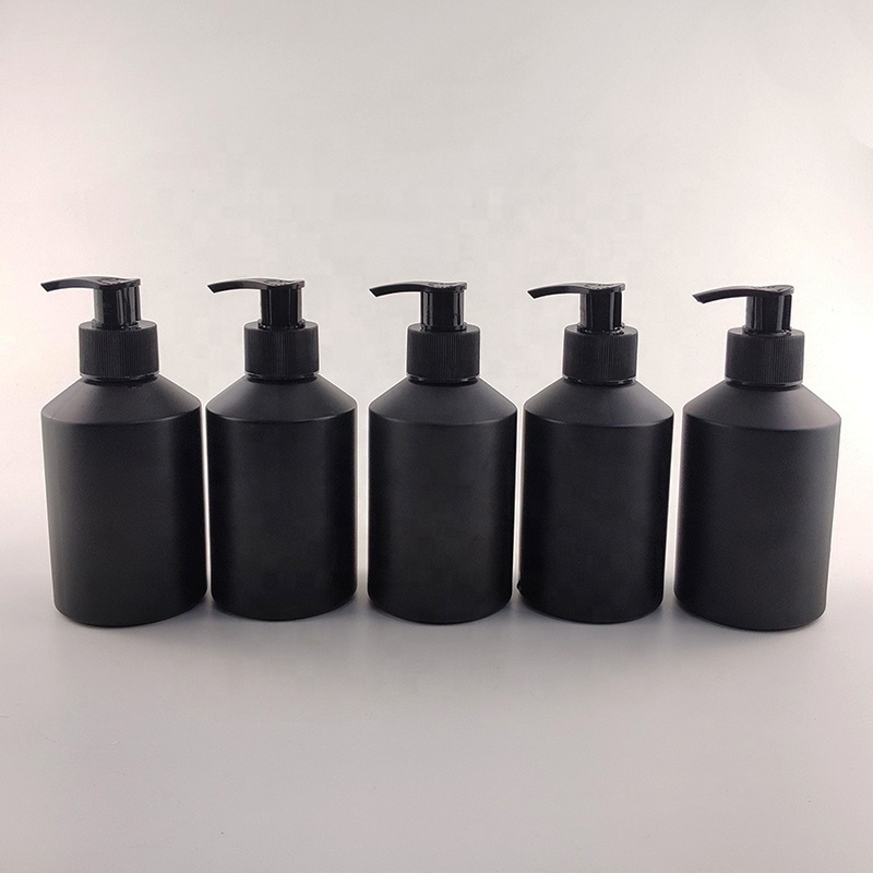 wholesale eco friendly matte frosted black 200ml glass bottle hand wash lotion bottle with pump