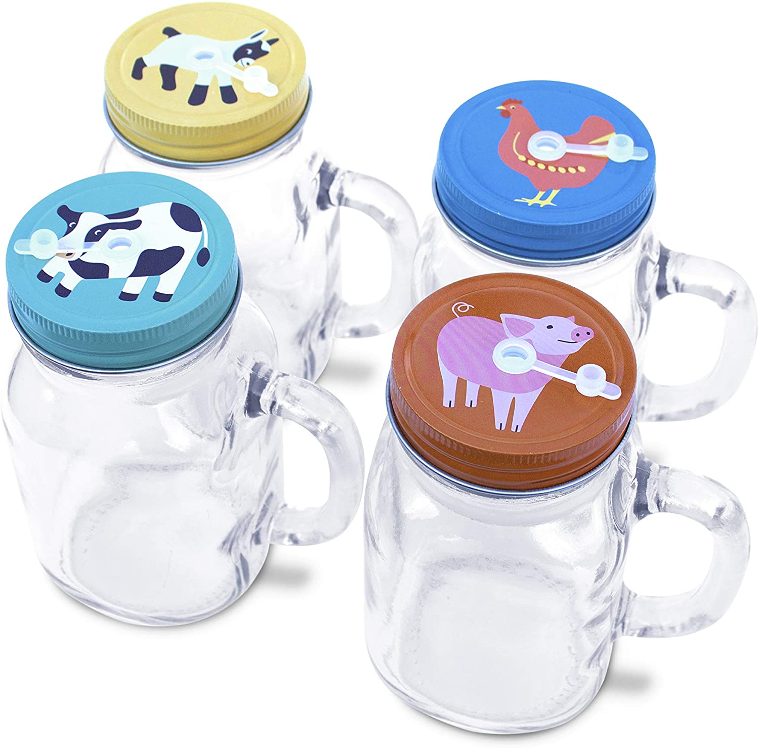 wholesale embossed pattern glass storage bottle with colorful lid and straw for beverage