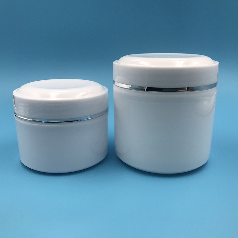 wholesale empty 250g 250ml white pp 8oz cosmetic cream jar plastic container for cream