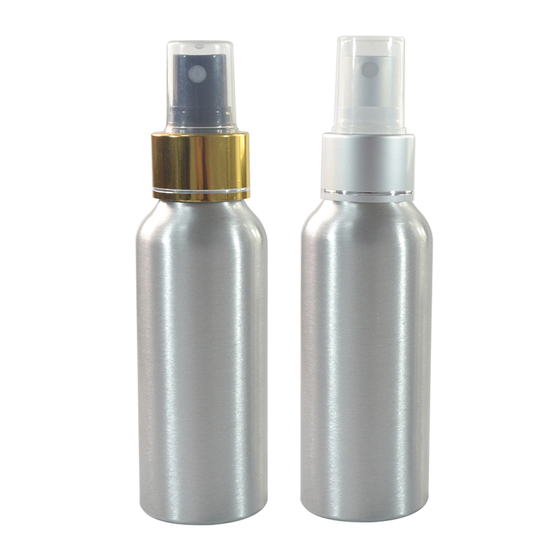 wholesale empty 30 ml 50 ml 60 ml 100ml 120ml silver toner perfume essential oil aluminum spray bottle