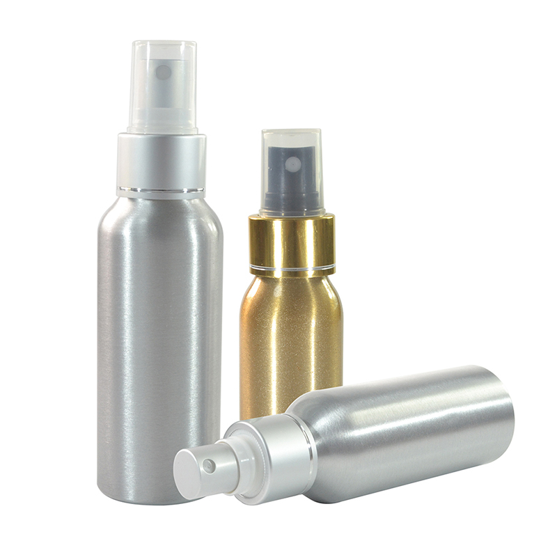 wholesale empty 30 ml 50 ml 60 ml 100ml 120ml silver toner perfume essential oil aluminum spray bottle