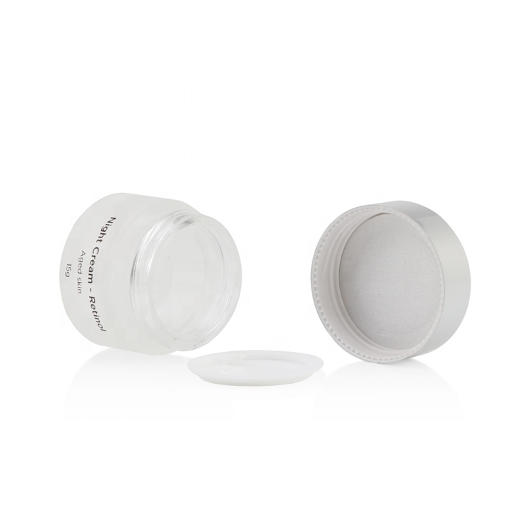 wholesale empty 5ml 10ml 15ml  20ml 30ml 50ml 100ml frosted glass cream jar skin Care cosmetic cream jars packaging