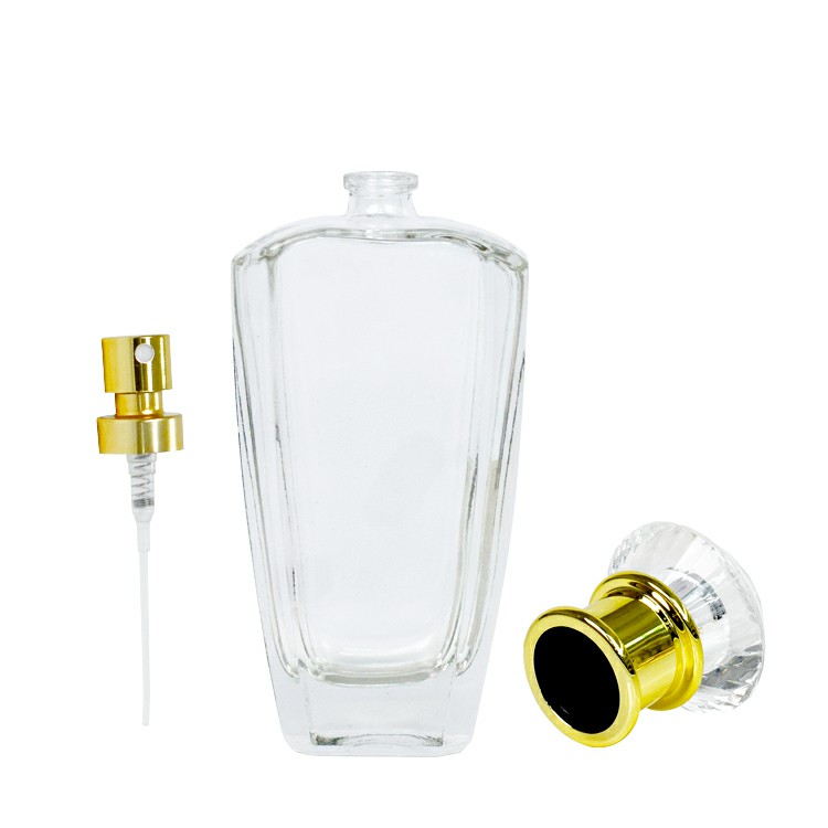 wholesale empty 70ml 2.5oz transparent perfume packaging personal care sprayer glass bottle