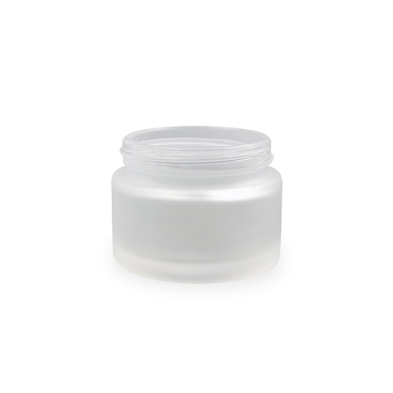 wholesale empty face eye face glass cream jar 100ml 100g frosted cosmetic cream jar with black cap candle glass jar