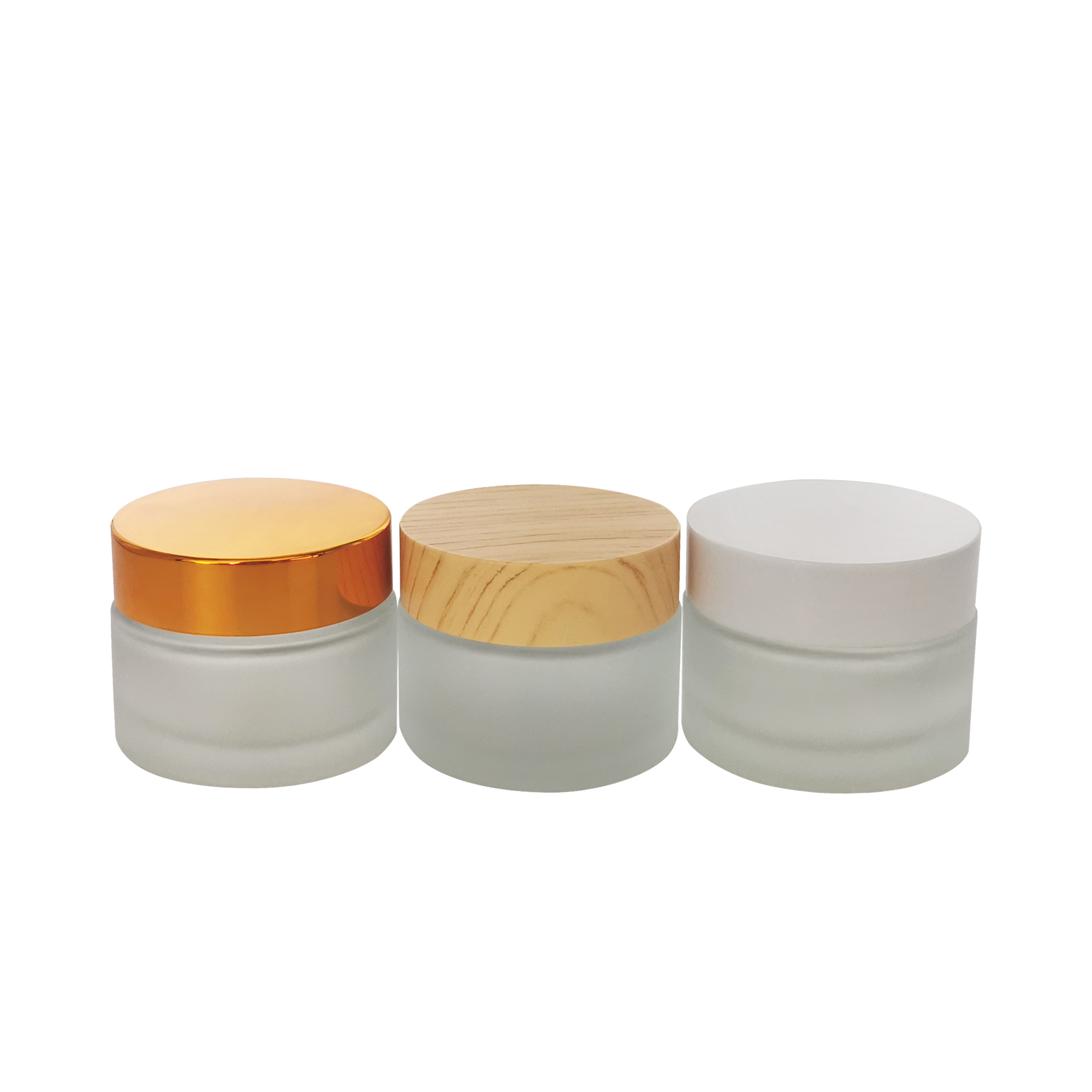 wholesale empty face eye face glass cream jar 100ml 100g frosted cosmetic cream jar with black cap candle glass jar