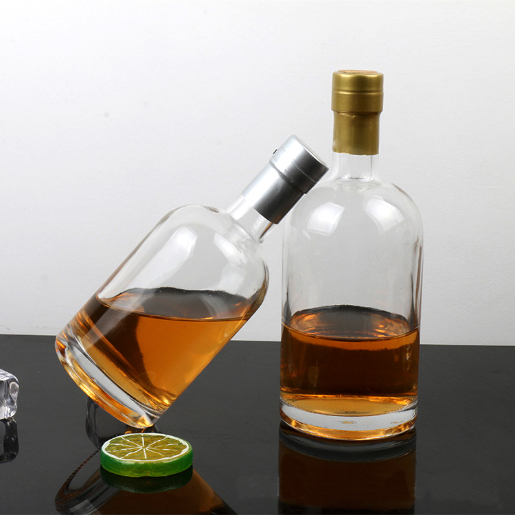 wholesale empty fancy high flint glass custom logo vodka bottles glass 750ml 75cl spirit liquor glass vodka bottle