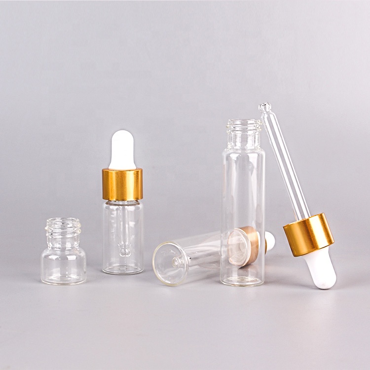 wholesale empty glass dropper bottle for essential oil cosmetic packaging serum bottle with dropper