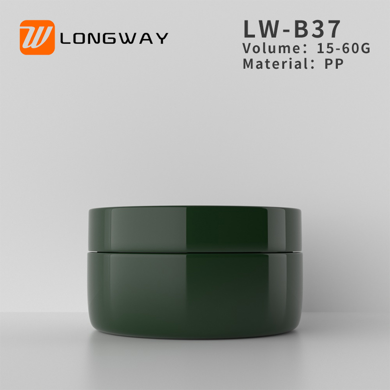 wholesale empty green plastic wide mouth body butter jar containers for cream 2oz