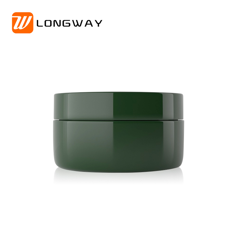 wholesale empty green plastic wide mouth body butter jar containers for cream 2oz