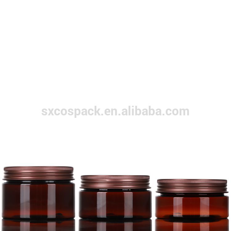 wholesale empty pet 100g 120g 150g Amber Cream Jar, 150g PET jar, 100ml cream jar