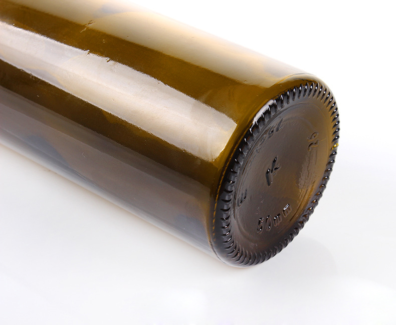 wholesale empty round 250ml 500ml 750ml olive oil glass bottle olive green cheap custom print sauce oil glass bottle in bulk