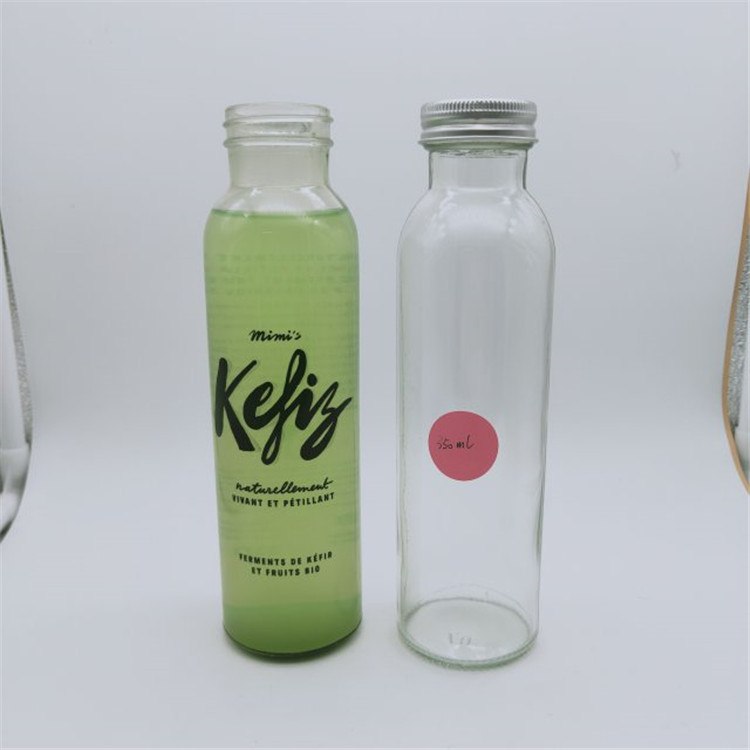 wholesale empty round 350ml juice kombucha bottles glass for cold brew coffee