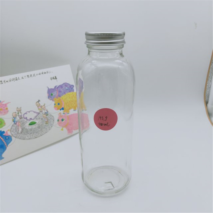 wholesale empty round 350ml juice kombucha bottles glass for cold brew coffee