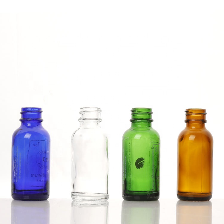 wholesale empty round Glass Boston Tincture oil Dropper Bottles amber essential oil bottle 1oz 2oz 4oz