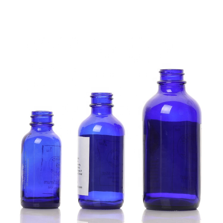 wholesale empty round Glass Boston Tincture oil Dropper Bottles amber essential oil bottle 1oz 2oz 4oz