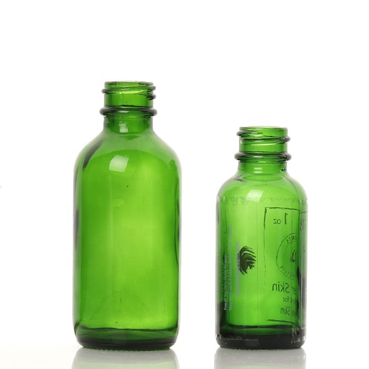 wholesale empty round Glass Boston Tincture oil Dropper Bottles amber essential oil bottle 1oz 2oz 4oz