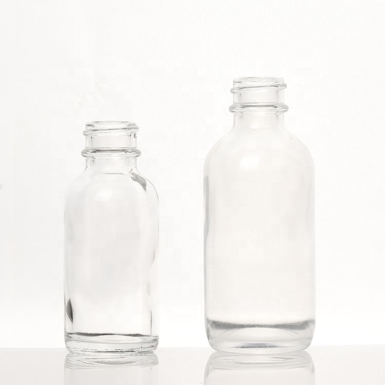 wholesale empty round Glass Boston Tincture oil Dropper Bottles amber essential oil bottle 1oz 2oz 4oz