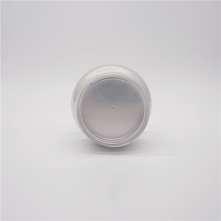 wholesale empty silver color high grade fancy 50g glass jar containers for beauty products cream