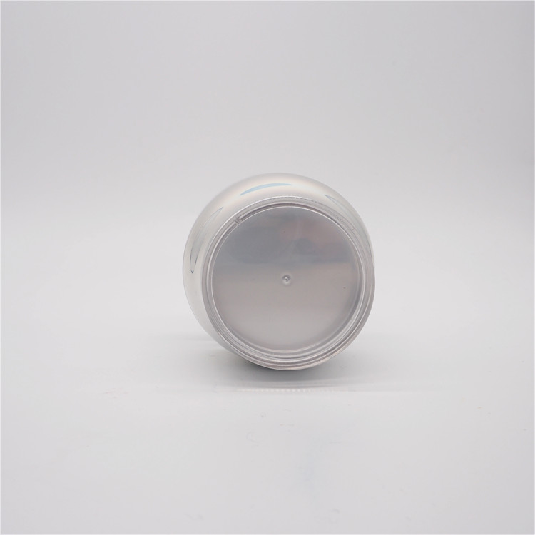 wholesale empty silver color high grade fancy 50g glass jar containers for beauty products cream
