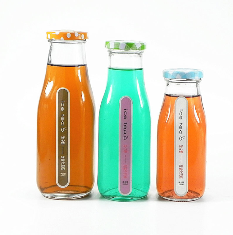 wholesale export Clear Milk Bottle drinking glass bottle beverage glass bottle 320ML 420ML 500 ML