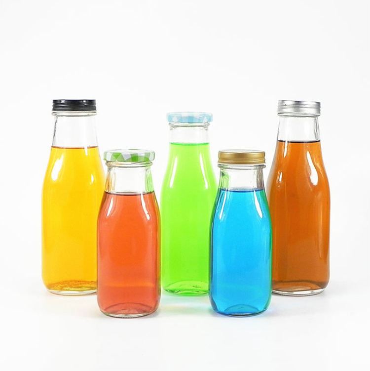 wholesale export Clear Milk Bottle drinking glass bottle beverage glass bottle 320ML 420ML 500 ML