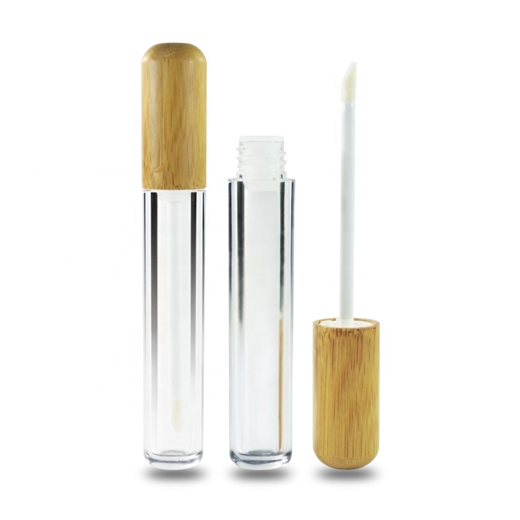 wholesale eyeline mascara empty lipstick container clear bamboo 10ml 15ml lip gloss tube for eyelash cream
